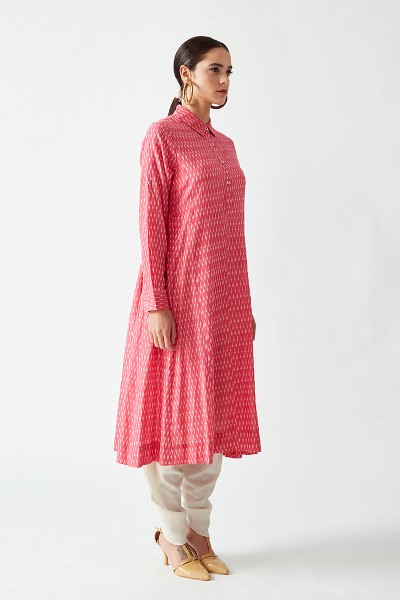 Brimstone handloom Ikat tunic dress